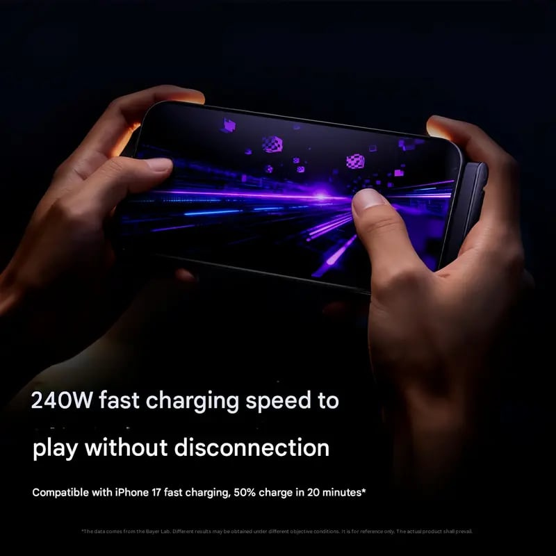Charge & View Instantly! No-Slip 240W Foldable Stand Cable