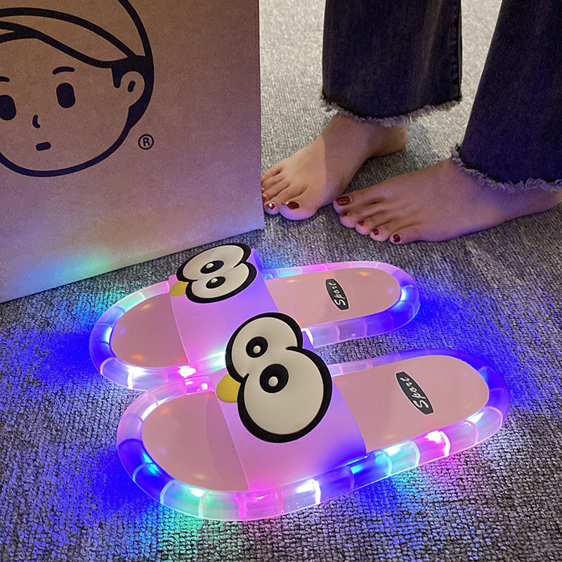GlowDuck Slides👣Cute slippers with cartoon motifs that glow