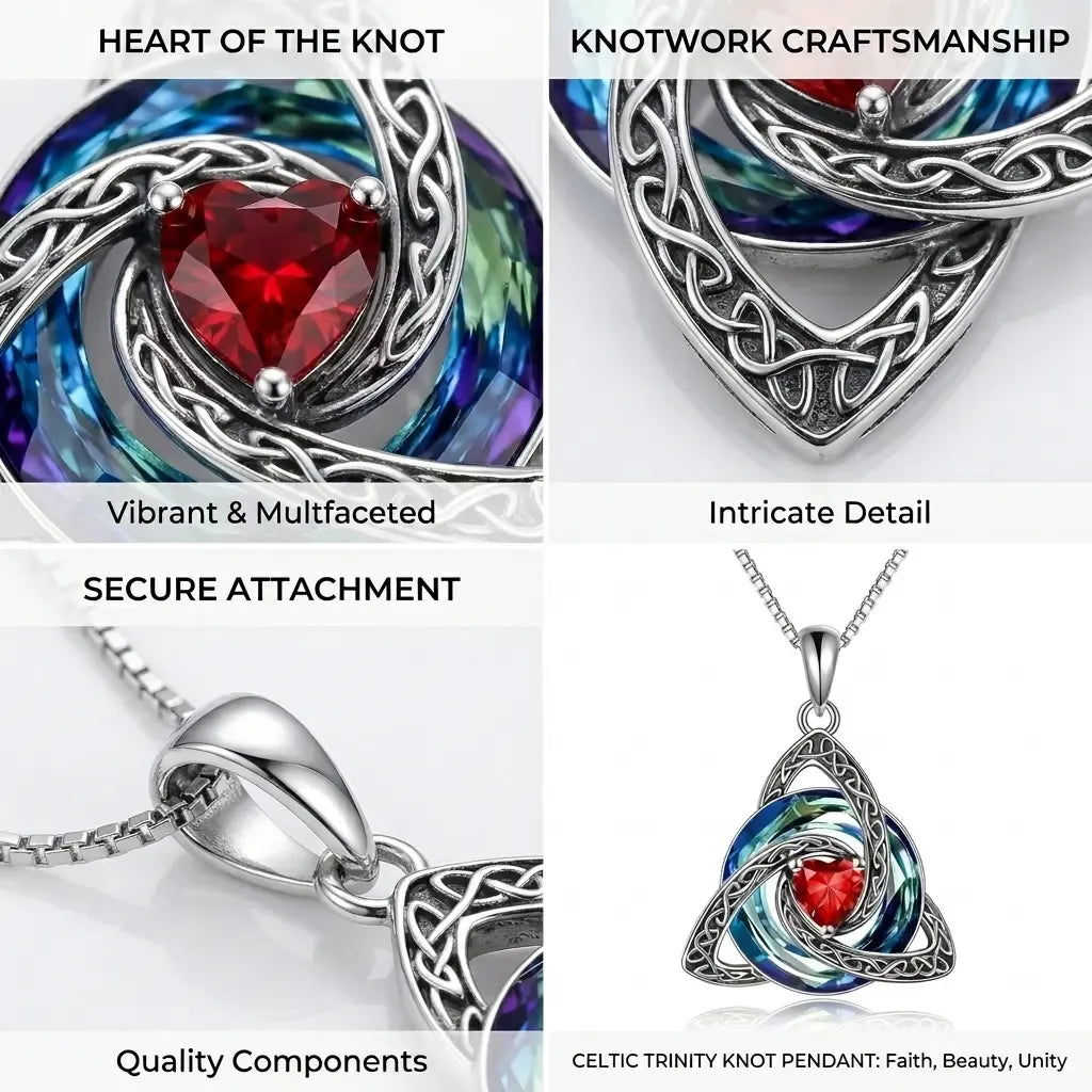 Wear Sacred Love Instantly! No-Tarnish Celtic Birthstone Necklace