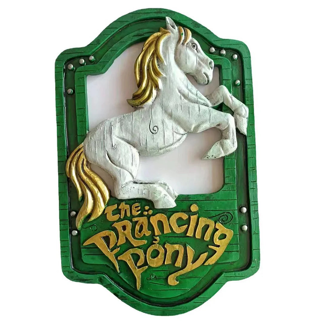The Prancing Pony & The Green Dragon Pub Signs Set Handmade Bar Style -Lord of The Rings