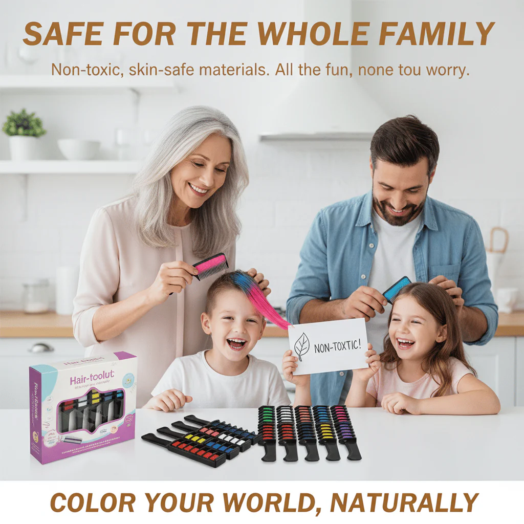 Color Hair Instantly! No-Stain 10-Piece Hair Chalk Set