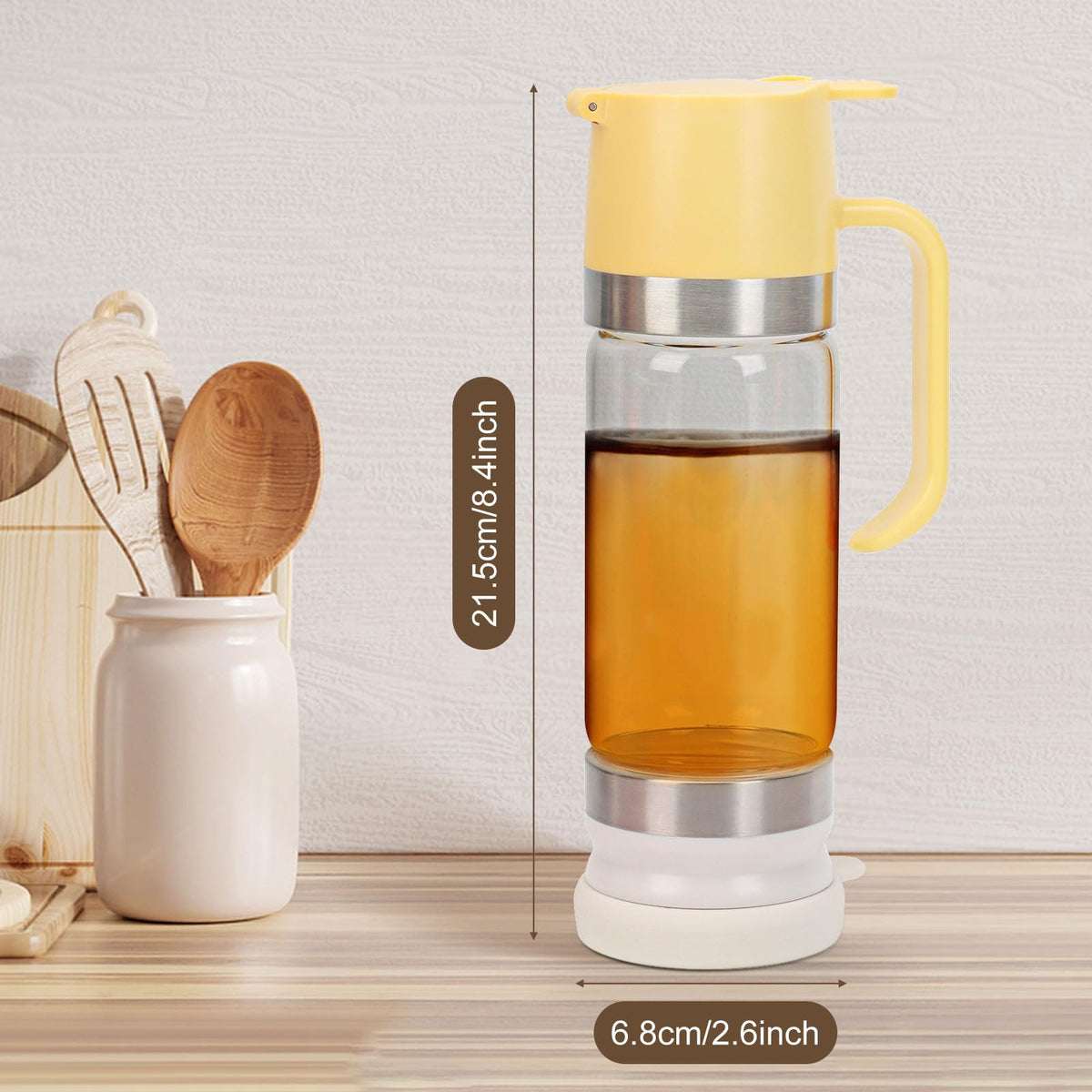 Stop Sticky Mess Instantly! No-Drip Glass Honey Dispenser