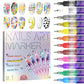 🎁Christmas Special Sale - 50% OFF💝🎨12 Colours Nail Art Pens Set