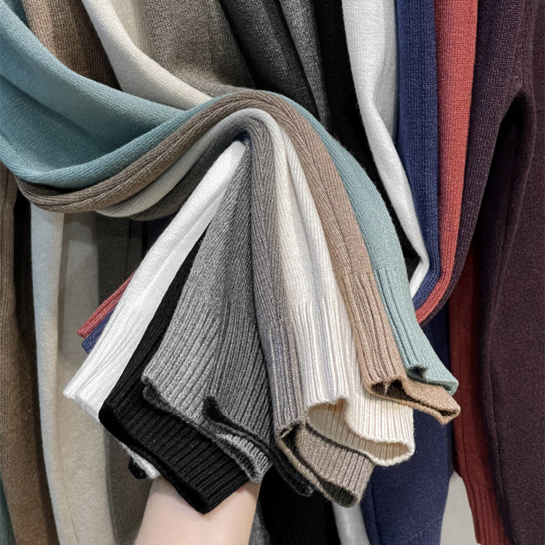 🔥2026 Hot Sale 50% Off🔥Plain knitted basic crew neck shirt for men