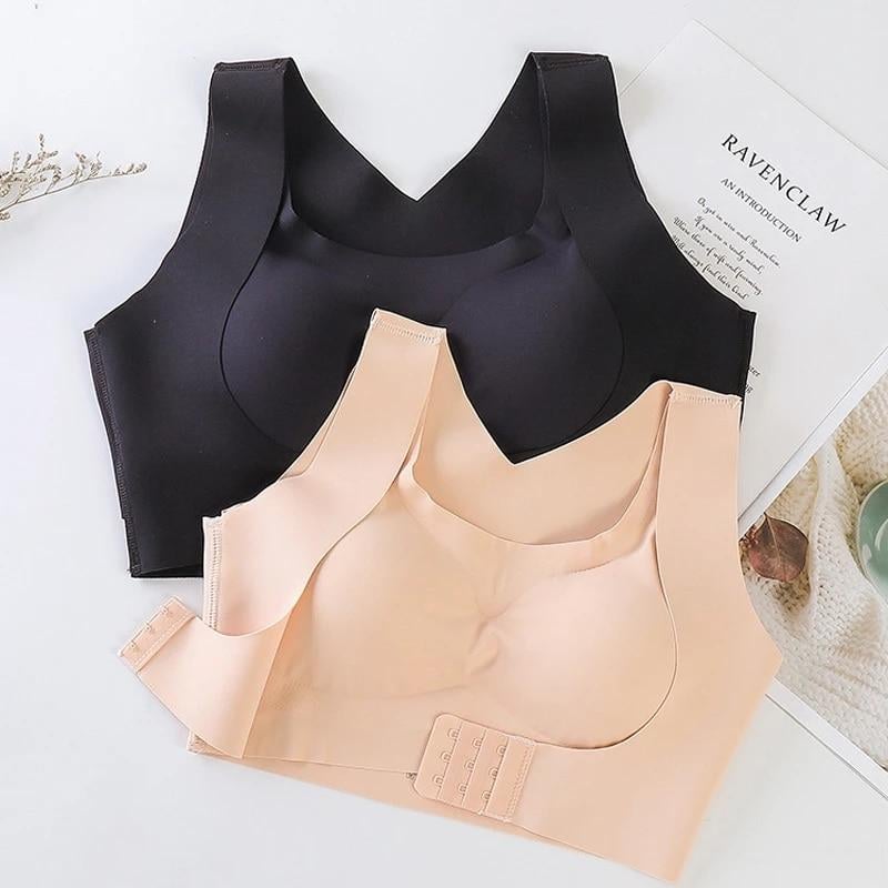 👙 50% OFF NOW! 💎 Front Closure Cross-Back Posture Bra – Wireless Ultra Push-Up, All-Day Comfort & Lift for a Slimmer Silhouette ✨