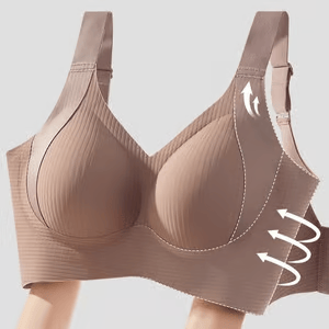 💕 Buy More Save More 💕 Subtle Striped Seamless Bra with W-Support – Comfort & Style!