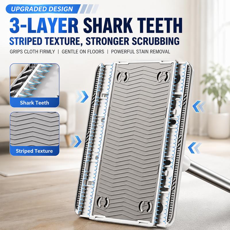 ⏳Time-Limited Special⏰Extendable Telescopic Disposable Flat Clip Mop, 360° Swivel Lightweight Floor Mop -✨Multi-purpose Cleaner for Hardwood, Tile, Kitchen & Bathroom
