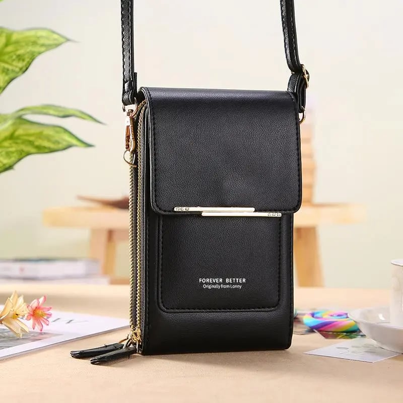 Use Your Phone Hands-Free! Touchscreen No-Dig Crossbody Wallet