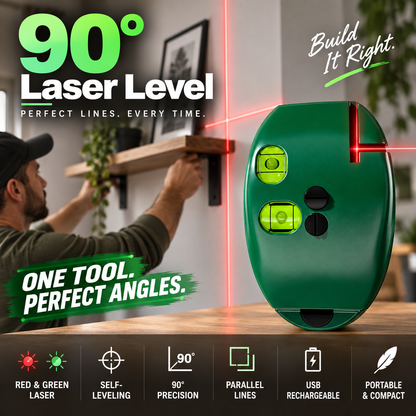 Align Perfectly Instantly! 90° Infrared Laser Level