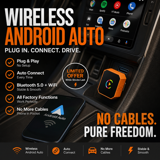 Go Wireless Instantly! Bluetooth 5.0 Android Auto Adapter