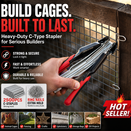 Clamp Rings Instantly! No-Slip Easy-Load Hog Ring Pliers