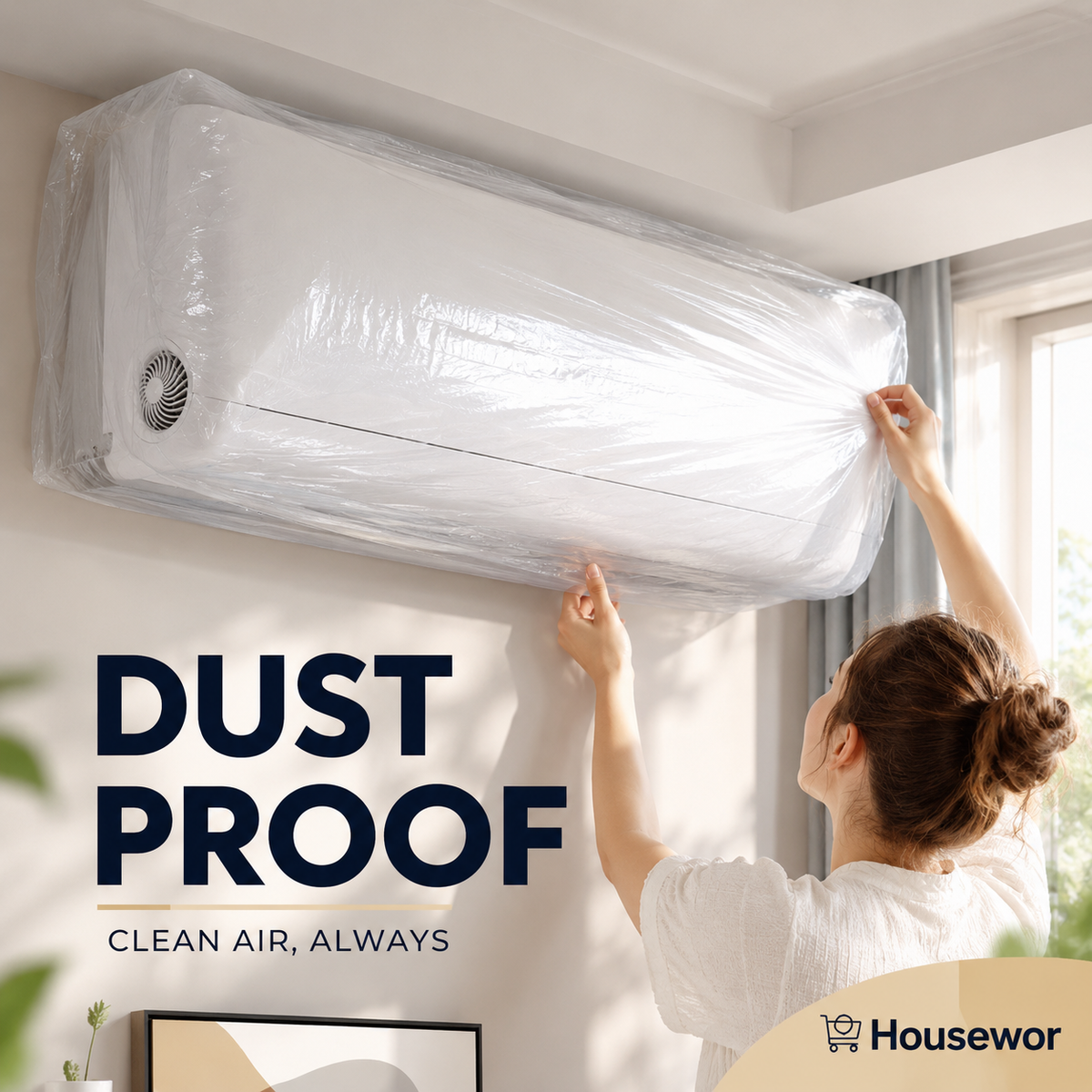 Keep Appliances Dust-Free Instantly! Stretchable Clear Dust Cover