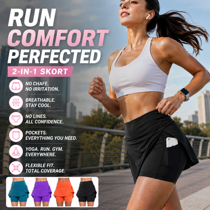 🌟50% OFF – 🎁Anti-Chafing Active Skort – Super soft and comfortable🔥