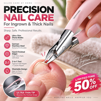 Trim Ingrown Toenails Instantly! German Steel Precision Nail Nipper