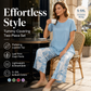 🎁2026 New Arrivals 50% OFF💥Women's 2-Piece Set – Layered Asymmetrical Tunic Top & Printed Wide Leg Pants, Breathable Polyester✨