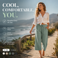 🍃 LIMITED-TIME 50% OFF! ✨ Women's Pleated Cropped Pants – Linen-Cotton, Wide-Leg, Comfortable 🌿