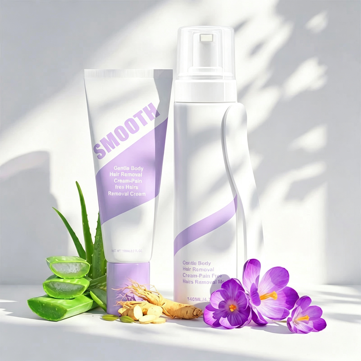 ❤️Pain‑Free Bikini Hair Removal Cream, Hypoallergenic for Sensitive Skin, Aloe Hyaluronic Acid Citrus Scent, Men & Women