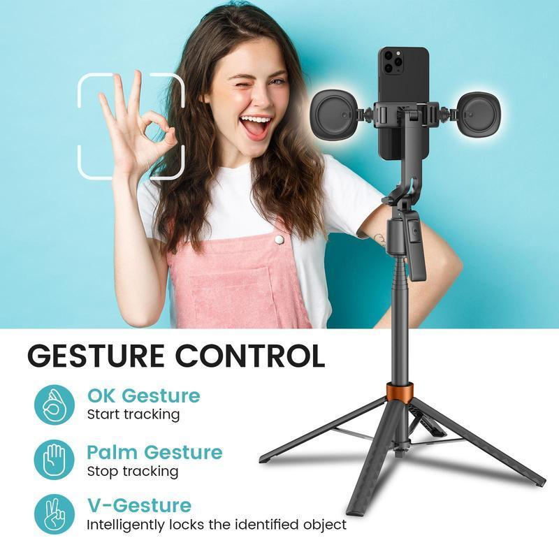 Capture Perfect Shots Instantly! 180cm Smart Face-Tracking Selfie Stick
