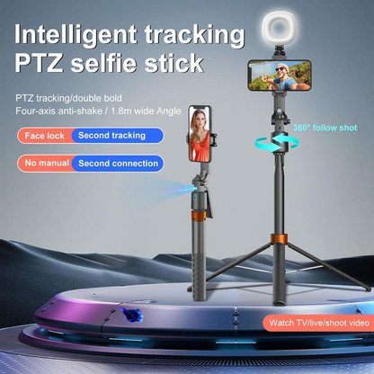 Capture Perfect Shots Instantly! 180cm Smart Face-Tracking Selfie Stick