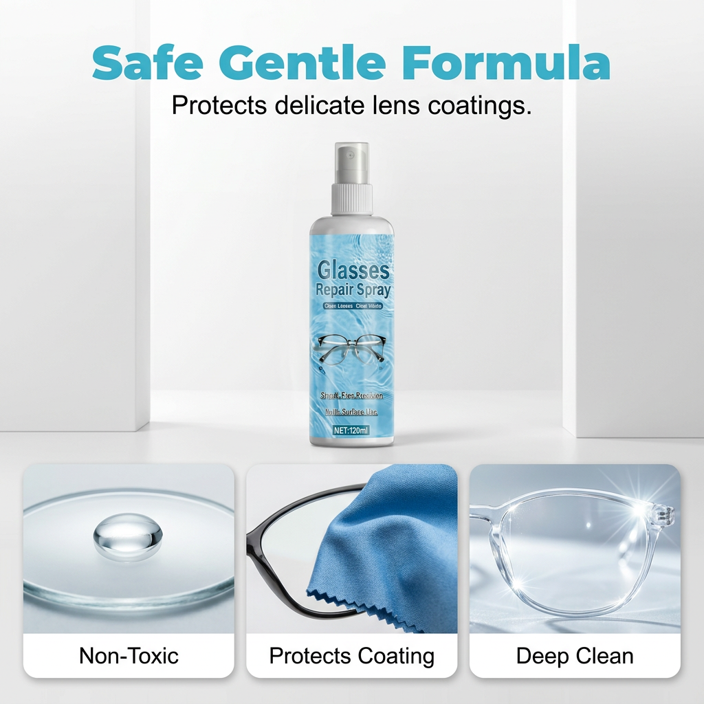 Lens Scratch Repair Spray 👓✨ – Micro-Scratch Remover, Streak-Free, Safe on Coatings