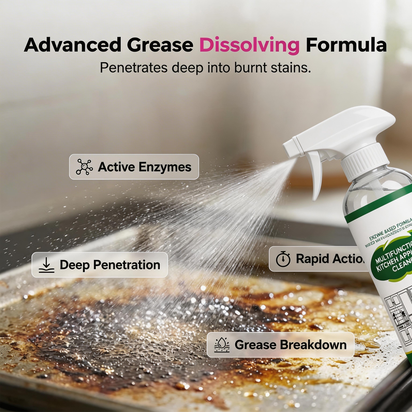 🧼Kitchen Degreaser Spray – No Scrub, No Grease