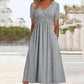 Flowy V-Neck Midi Dress – Soft & Breathable