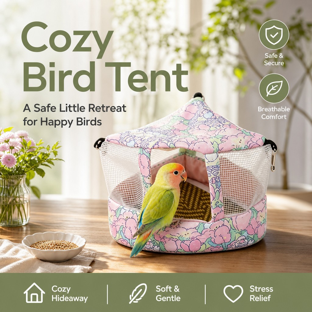 Cool Any Bird Instantly! No-Drill Breathable Mesh Hideaway