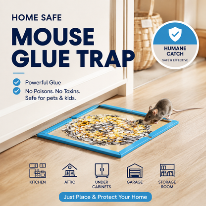 Catch Mice Instantly! Heavy-Duty Disposable Mouse Glue Traps