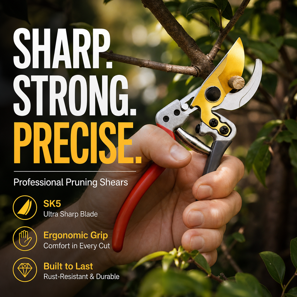 Prune Cleanly Instantly! SK5 Heavy-Duty Garden Pruning Shears