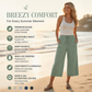 🍃 LIMITED-TIME 50% OFF! ✨ Women's Pleated Cropped Pants – Linen-Cotton, Wide-Leg, Comfortable 🌿