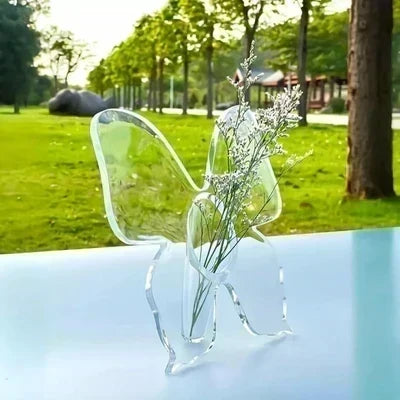 Display Flowers Artfully Instantly! Transparent Butterfly Vase
