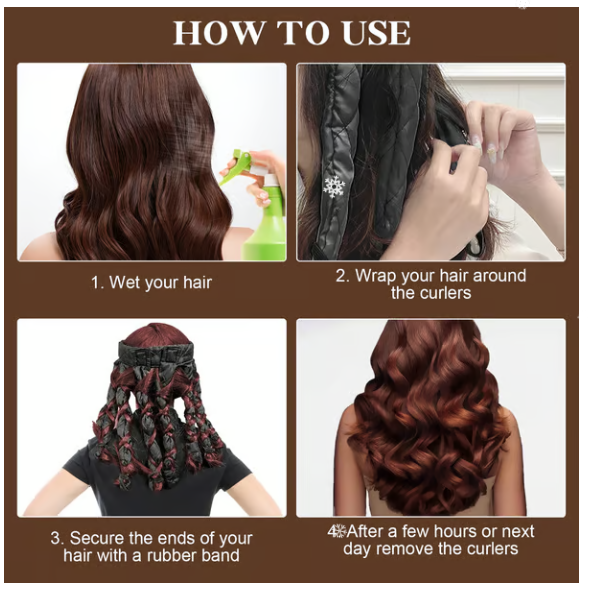 Curl Hair Without Heat Instantly! Octopus Curler Headband