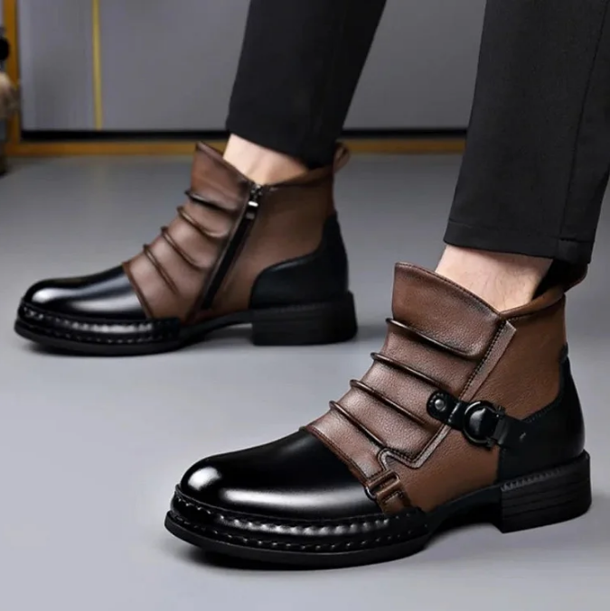 👢 50% OFF NOW! ⏰ Men‘s Genuine Leather Ankle Boots – Durable, Stylish & All-Day Comfort for Casual & Work 🔧