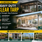 Shield Any Space Instantly! No-Dark Heavy Duty Clear Tarp