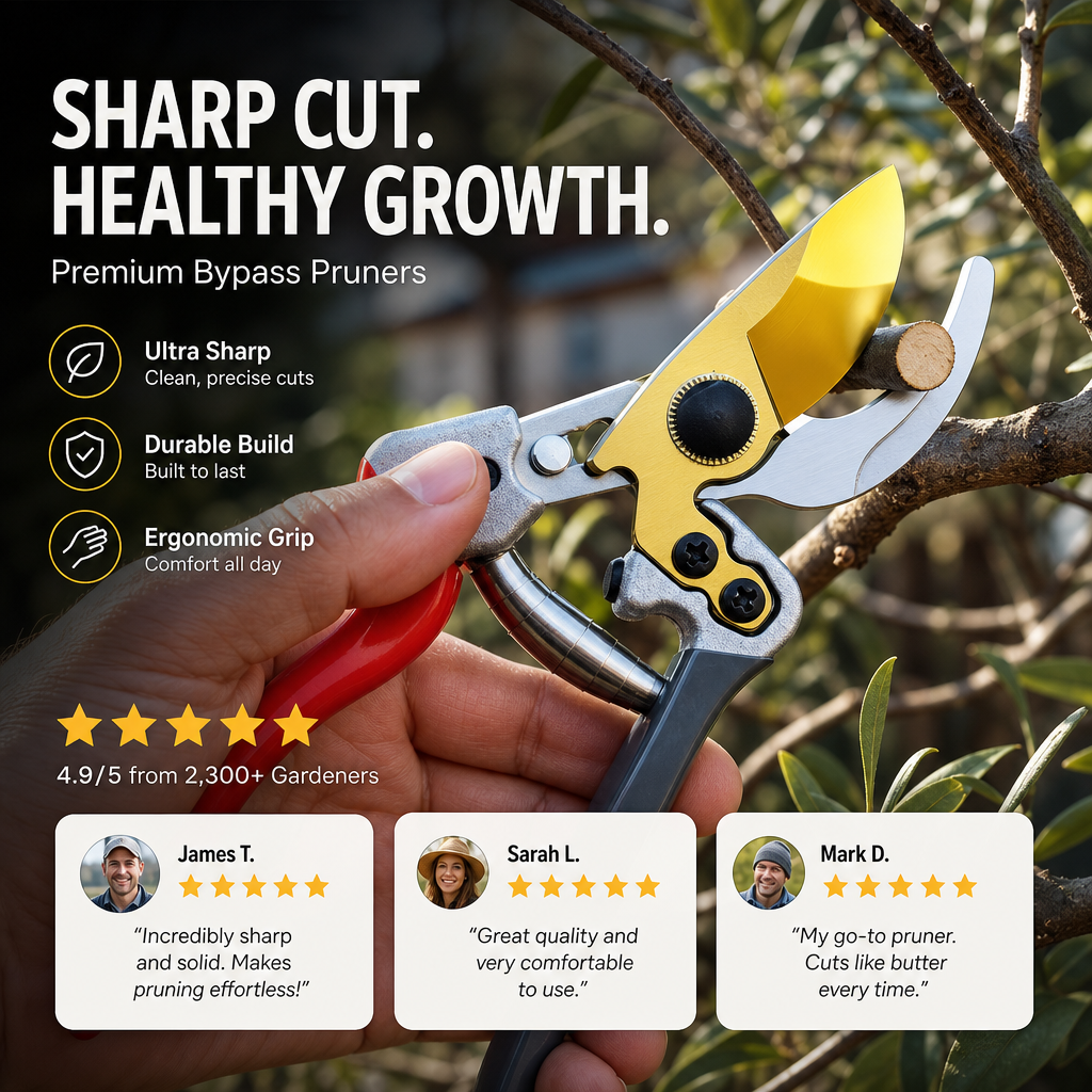 Prune Cleanly Instantly! SK5 Heavy-Duty Garden Pruning Shears