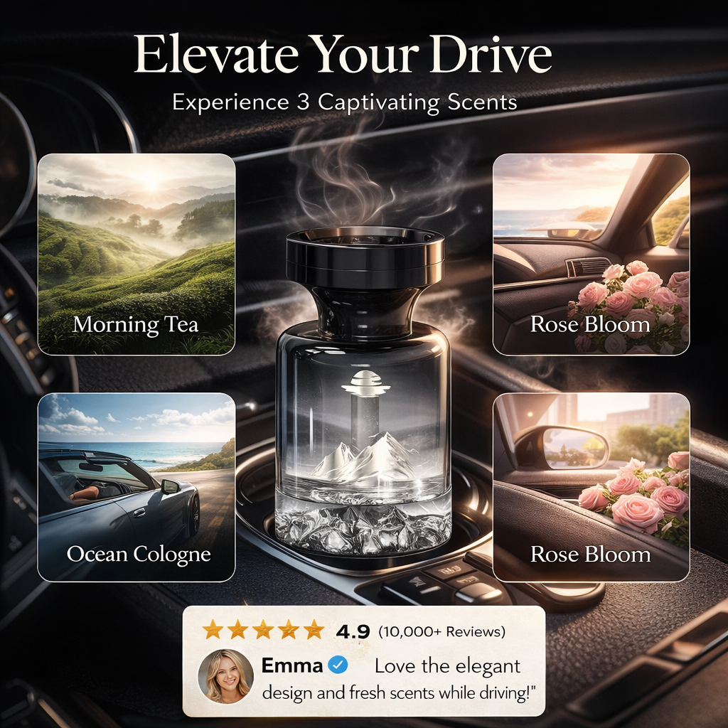 🚗 50% OFF NOW! 🌿 Long-Lasting Car Air Freshener – Natural plant extracts & eliminates smoke – Weeks of freshness, mountain design – perfect for pet owners or daily commuters 💨✨