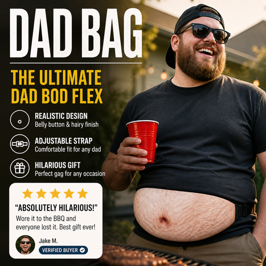 Prank Any Party Instantly! No-Fade Realistic Dad Bod Waist Bag