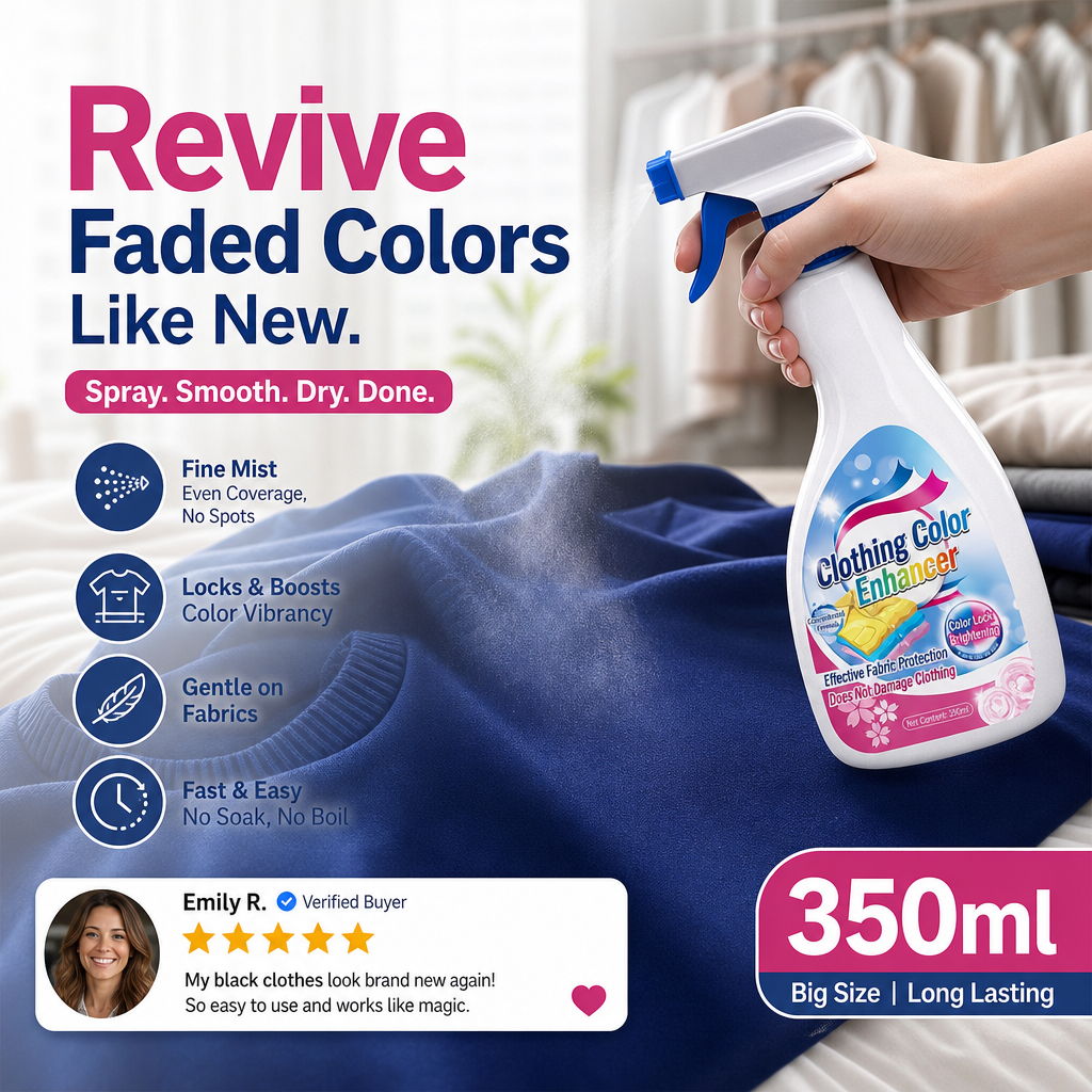 Limited Time 🔥Fabric Color Restorer Spray – Instant Revival, Gentle on All Colors