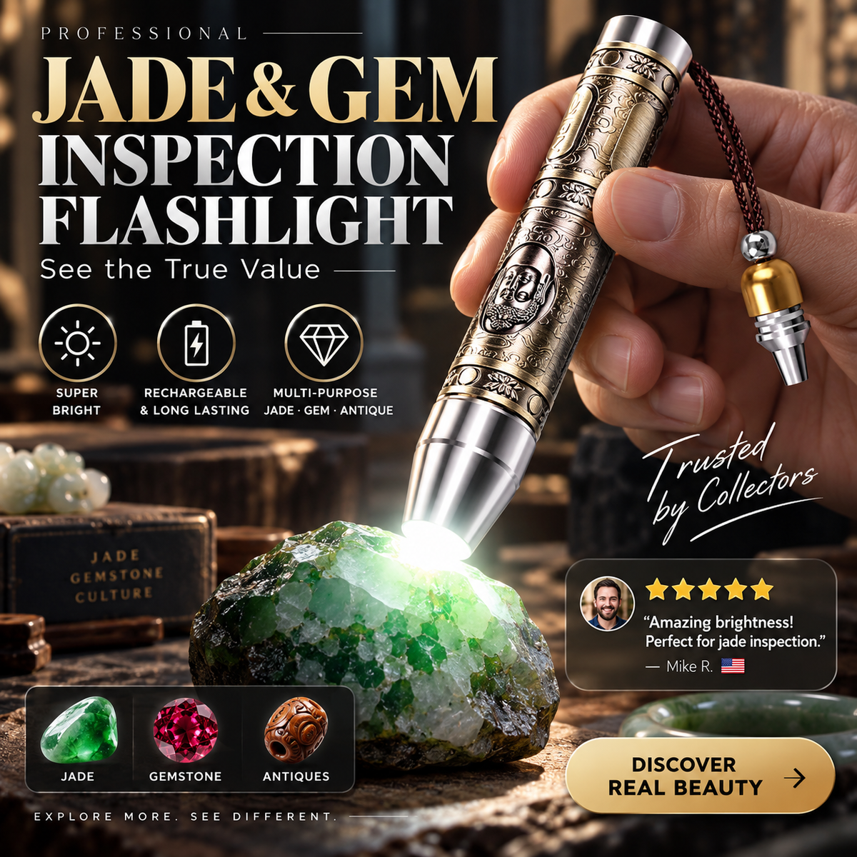 Reveal Any Gem Instantly! No-Guess 3-Light Appraisal Torch