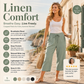 🍃 LIMITED-TIME 50% OFF! ✨ Women's Pleated Cropped Pants – Linen-Cotton, Wide-Leg, Comfortable 🌿