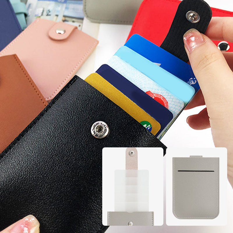 💥2026 Hot Sale🔥Multi-Card Holder – Holds 5 Cards + Cash, Snap Closure & Waterproof PU Leather💳✨