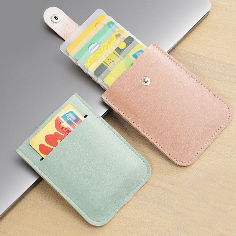💥2026 Hot Sale🔥Multi-Card Holder – Holds 5 Cards + Cash, Snap Closure & Waterproof PU Leather💳✨