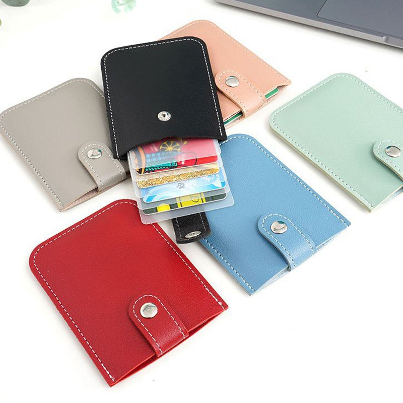 💥2026 Hot Sale🔥Multi-Card Holder – Holds 5 Cards + Cash, Snap Closure & Waterproof PU Leather💳✨