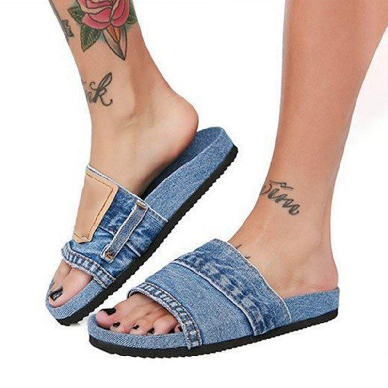 🎁2024 Summer Hot Sale🔥Women's Denim Slides