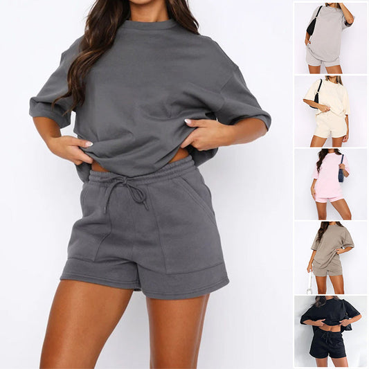 Women’s 2 Piece Outfits Oversized T-Shirt & Shorts