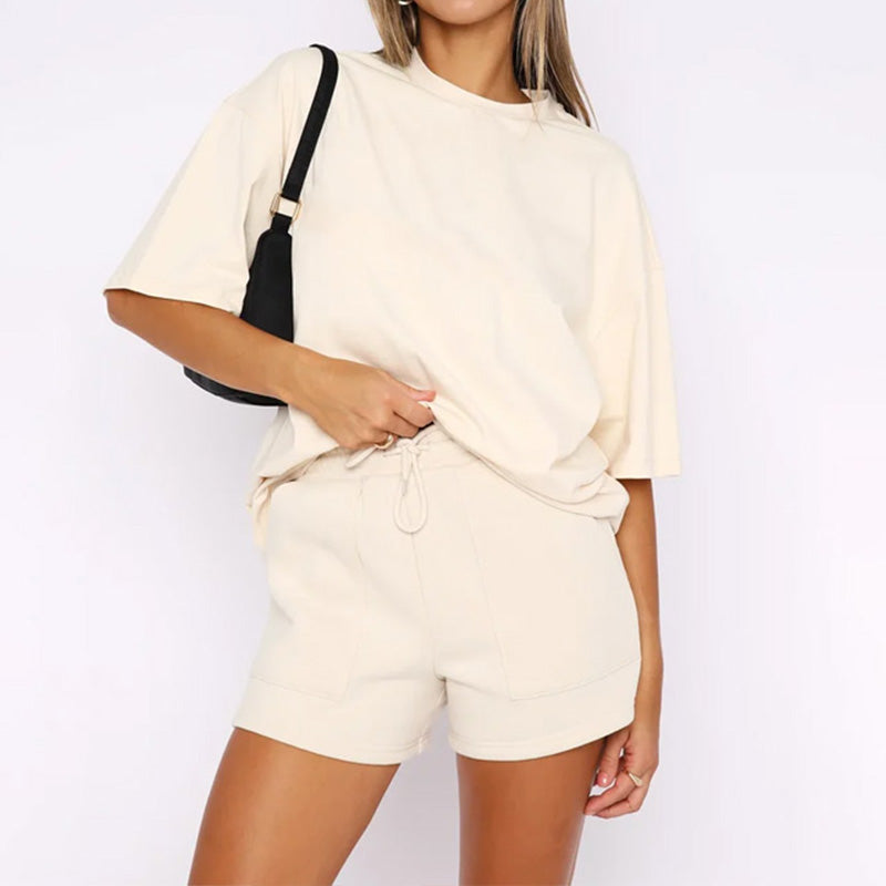 Women’s 2 Piece Outfits Oversized T-Shirt & Shorts
