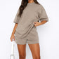 Women’s 2 Piece Outfits Oversized T-Shirt & Shorts