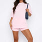 Women’s 2 Piece Outfits Oversized T-Shirt & Shorts