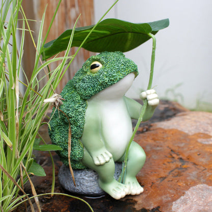 Simulated Broccoli Frog Ornament