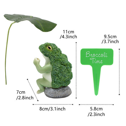 Simulated Broccoli Frog Ornament